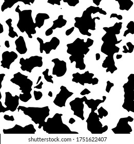 cow pattern texture Seamless black and white , doodle style. Can be used for wallpaper, pattern fills, web page background, surface textures. Dalmatian Mud Vector Blot.