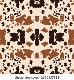 Cow pattern, wool pattern,Animal print pattern seamless cow texture. Vector safari pattern.Abstract illustration, animal spot print, cow skin background. Wool art design for cloth, wrapping, carpet.