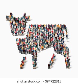 cow people vector