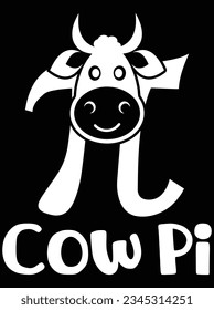 Cow pi vector art design, eps file. design file for t-shirt. SVG, EPS cuttable design file svg