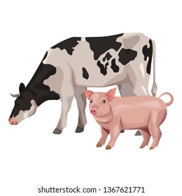 cow with pig