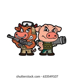 Cow & Pig warrior