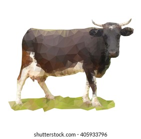 cow. polygonal Illustration