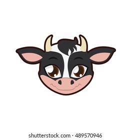 Cow portrait illustration