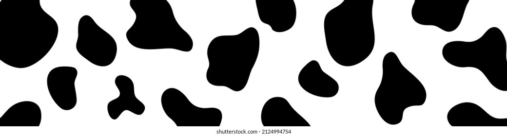 Cow Print Black Color Background Stock Vector (Royalty Free) 2124994754 ...