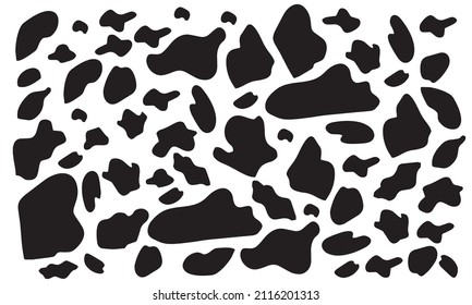 Cow print pattern for fabric. Digital vector pattern textiles. Animal print pattern. Dalmetian print .