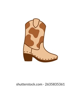 Cow Print Western Cowboy Boot for Playful and Trendy Designs