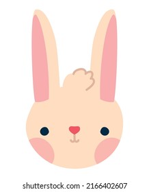 Kaninchendesign auf Weiß