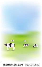 Cow ranch landscape background