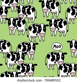 A Lot Of Cow Seamless Pattern