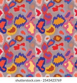 Cow seamless pattern. Abstract background with repeated stains on a white background. Milk day. Flat design
Color cow seamless funny you need 