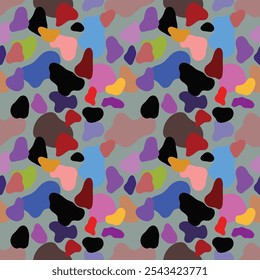 Cow seamless pattern. Abstract background with repeated stains on a white background. Milk day. Flat design
Color cow seamless funny you need 