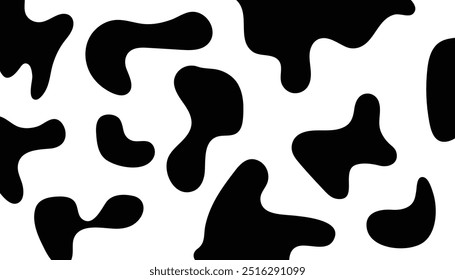 Padrão sem emenda de vaca. abstrato líquido mancha formas fundo. padrão de textura de vaca. vaca ou dalmácia