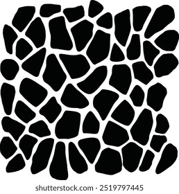 padrão sem emenda da vaca Vetor . Fundo de textura de pele de animal preto e branco. Exploração leiteira, ilustração para impressão, preenchimento de padrão de superfície. Papel de parede de desenhos animados irregulares. Formas abstratas de rabiscar
