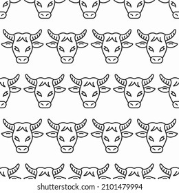 Patrón transparente de vaca. Ilustración vectorial.