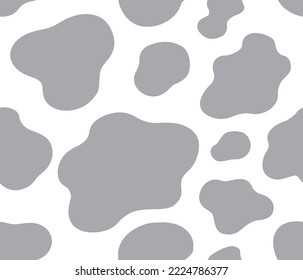 Cow seamless texture design background pattern repeat wallpaper. Stock vector illustration grey and white print.