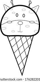 Cow shaped ice cream cone
