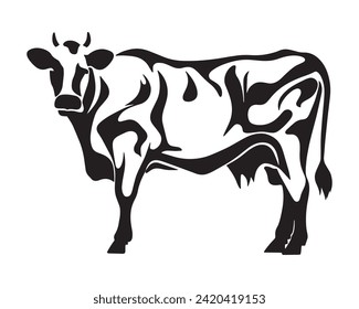 Cow Shilhoutte Vector Design Element 