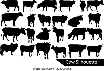Cow silhouette Bundle Set  Collection
