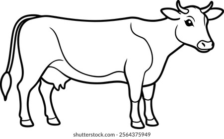 A cow silhouette design vector