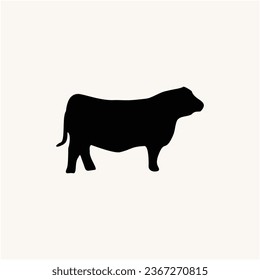 Cow silhouette illustration vector design