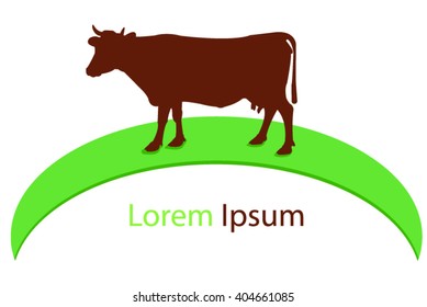 cow silhouette logo design