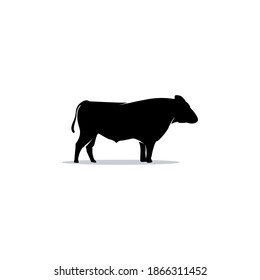 Cow Silhouette  logo icon design vector template 