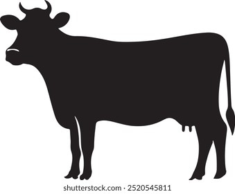 Cow silhouette vector art work