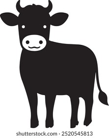 Silhueta de vaca vetor arte trabalho
