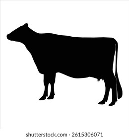 Cow silhouette  vector icon  illustration