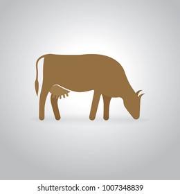 Cow silhouette. Vector illustration.