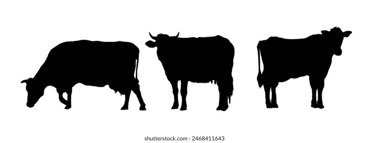 Cow silhouette - vector illustration	