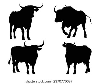 Cow Silhouette. Cow Vector Illustration. Cow Artwork.