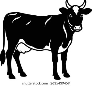 Cow silhouette vector illustration design