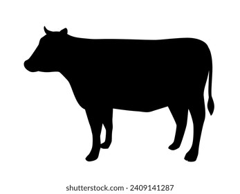 Cow silhouette vector illustration material