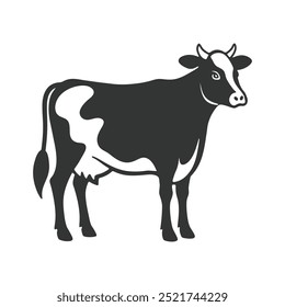 Cow silhouette vector image. Cow animal silhouette Vector image  with  on isolated white background.
