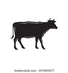 Cow Silhouette Vector Images Flat Icons Stock Vector (Royalty Free ...