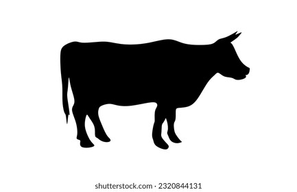 Cow silhouette vector for your design, eid al adha, idul adha.