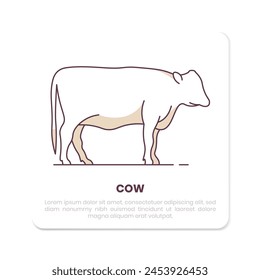 cow simple vector illustration design