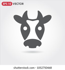cow single vector icon on light background