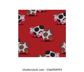 cow sketch with decoration for your Kalaamkari textile printing