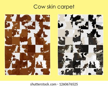Cow skin carpet rectangle