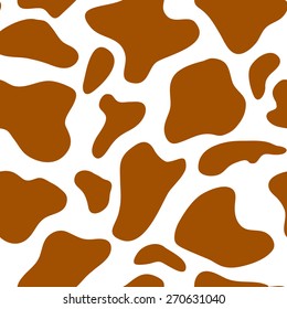 Cow skin hand drawn vector seamless pattern