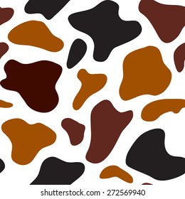 Cow skin hand drawn vector seamless pattern