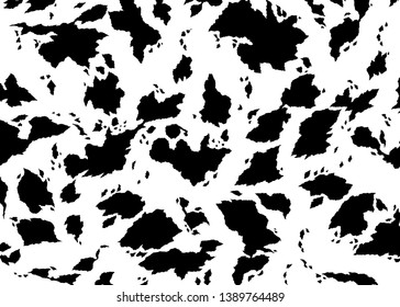 Cow skin pattern design. Animal print vector illustration background. Wildlife fur skin design illustration for web, home decor, fashion, surface, graphic 