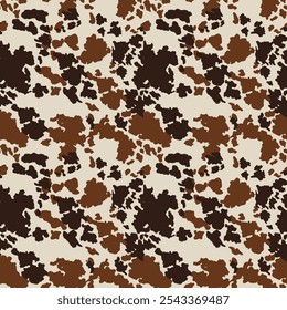 Cow skin pattern design. Simple wide cow vector illustration background. Wildlife fur skin for web, surface, background, graphic design.