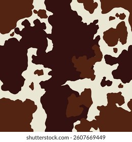 Cow skin pattern design. Simple wide cow vector illustration background. Wildlife fur skin for web, surface, background, graphic design.