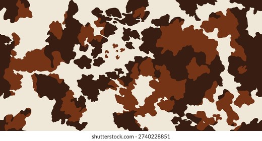 Cow skin pattern design. Simple wide cow vector illustration background. Wildlife fur skin for web, surface, background, graphic design.