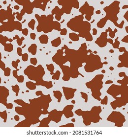 Cow skin pattern texture repeating seamless brown, cream  monochrome. Fashionable print. Fashion and stylish background for runner carpet, rug, scarf, curtain, pillow, t shirt, template, web design