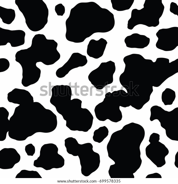 Cow skin.\
Seamless pattern. Cow or dalmatian spots. Black and white.  Animal\
print, texture. Vector\
background.